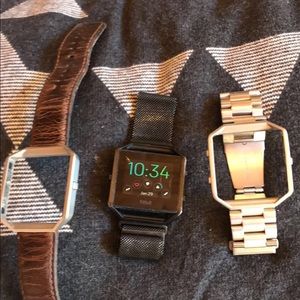 FitBit Blaze plus 3 bands.
